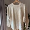 vintage cream knitted sweater with sequin details