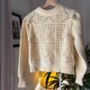 vinatge romantic hand knitted wool sweater