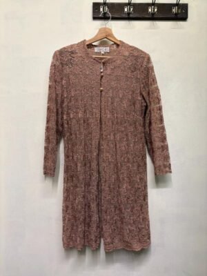 vintage dusty pink lace long tunic