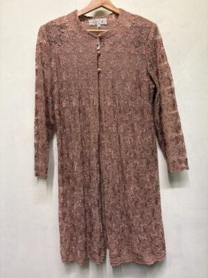 Alternative view of vintage dusty pink lace long tunic