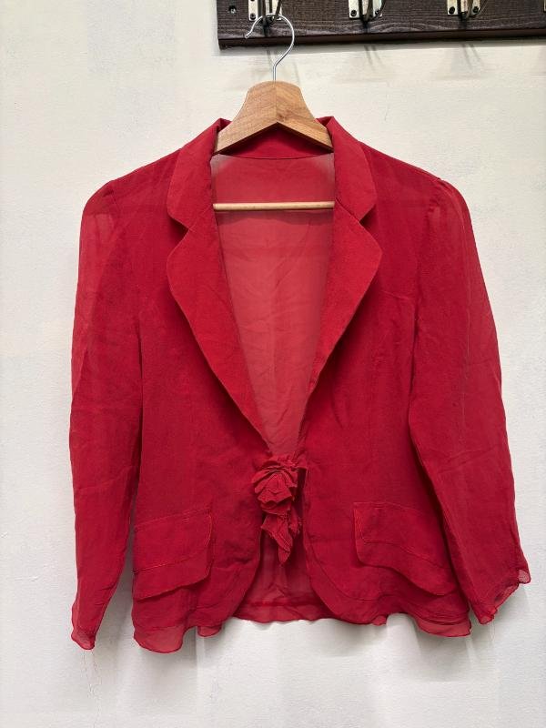 vintage red silk camisole - Image 2