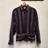 vintage wool stripped shirt with basque
