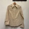 vintage soft beige embroidered shirt