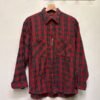 vintage cotton plaid shirt(red, green)