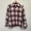 vintage wool white plaid shirt