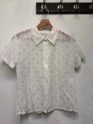 vintage white lace shirt