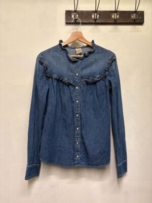 vintage denim shirt with frills
