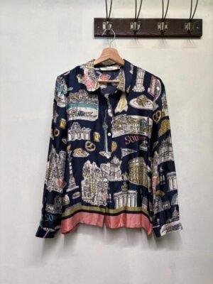 vintage silk patterned shirt