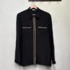 vintage black silk shirt with zipper