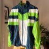 vintage unisex multicolor windbreaker(lime, forrest green)