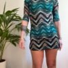 vintage super mini geometric stretch dress