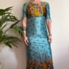 vintage velvet maxi floral dress