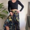 vintage y2k abstract patterned mermaid skirt