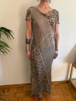 Alternative view of y2k sheer maxi dress earthy tones