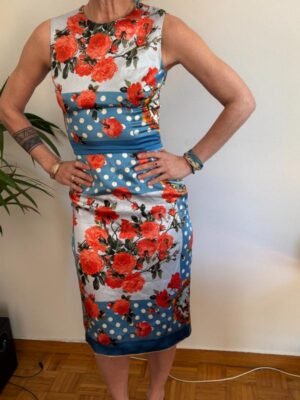 vintage Dolce & Gabbana silk and viscose floral dress