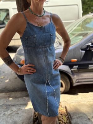 y2k denim A line dress - Image 3