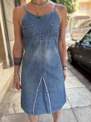 y2k denim A line dress