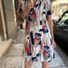 60's vintage patterned mini dress