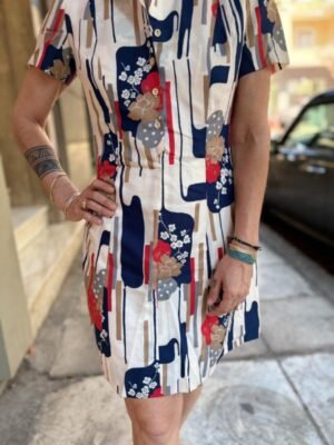 60's vintage patterned mini dress - Image 3
