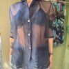 vintage dark blue sheer shirt