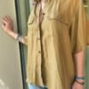 vintage silk khaki shirt