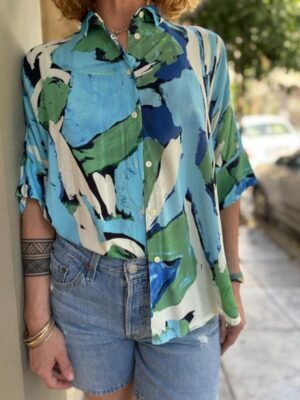 vintage viscose patterned shirt