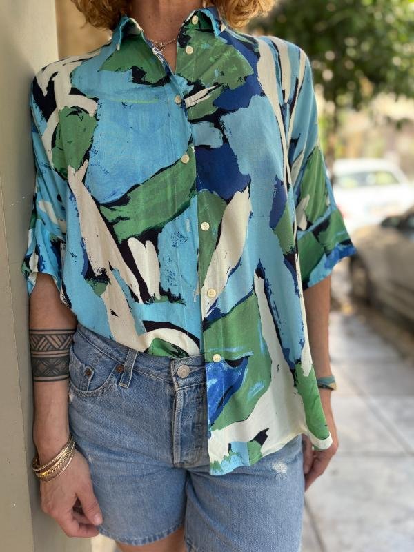 vintage viscose patterned shirt