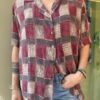 vintage viscose geometric patterned shirt