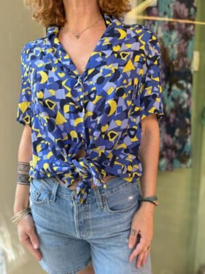 vintage abstract patterned shirt