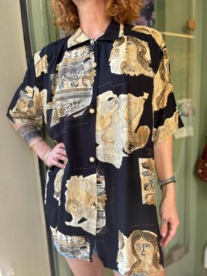 vintage oversize art print shirt