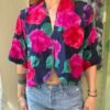 vintage floral top no buttons