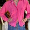 vintage silk pink shirt