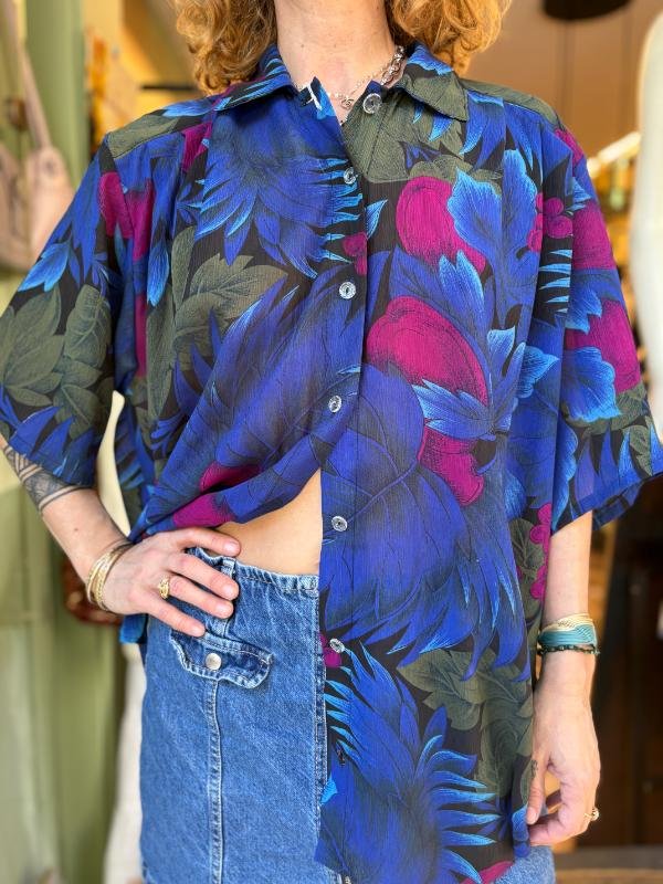 vintage tropical patterned shirt - Image 3