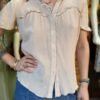 vintage silk beige shirt