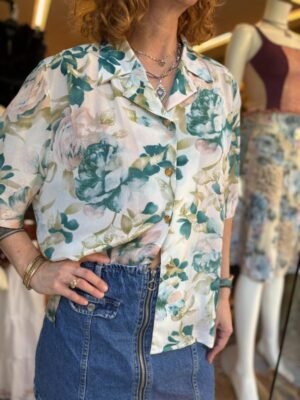 vintage pastel floral shirt