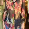 vintage silk sheer floral shirt