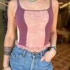 y2k lace corset top