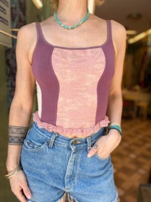 y2k lace corset top