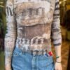 y2k sheer mesh top