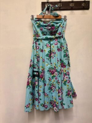 Alternative view of vintage ciel cotton floral halter neck dress
