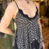 y2k heart patterned layered asymetric top