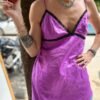 y2k satin magenda top