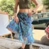 y2k abstract patterned midi skirt