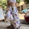 vintage floral maxi skirt