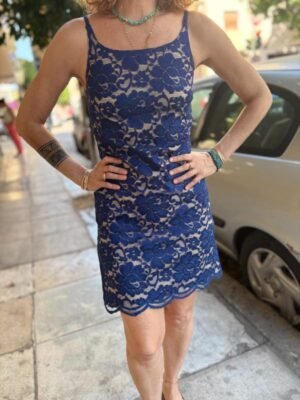 y2k blue lace mini dress - Image 3