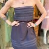y2k Liu Jo strapless graphite mini dresss with elastic waist