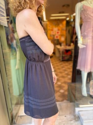 Alternative view of y2k Liu Jo strapless graphite mini dresss with elastic waist