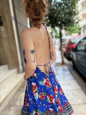 vintage boho backless beach dress - Image 6