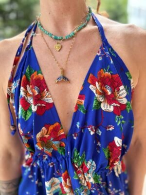 vintage boho backless beach dress - Image 4