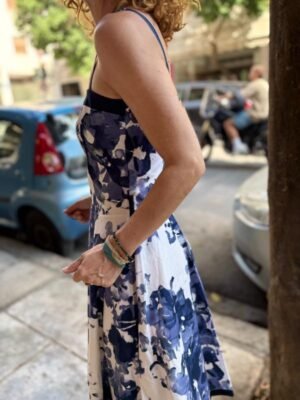 Alternative view of y2k abstract printed cocktail dress